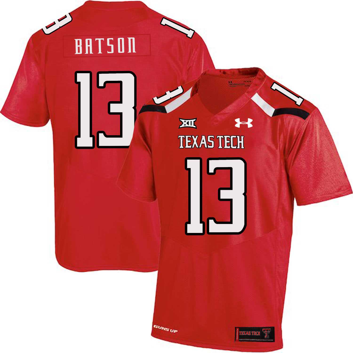 Texas Tech Red Raiders #13 Cameron Batson Red College Football Jersey